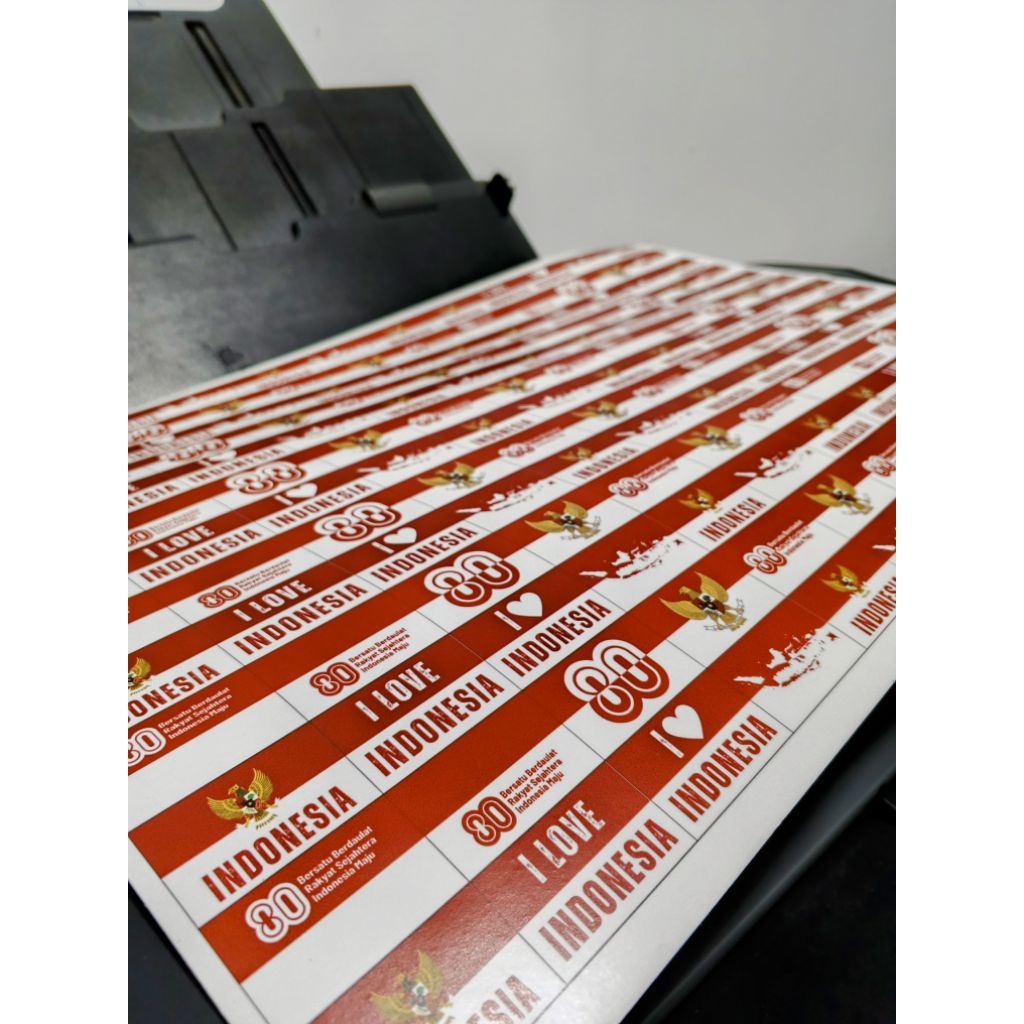 

( Isi 60pcs) Stiker Pipi Bendera Indonesia, Stiker Dirgahayu 80 , Stiker Pipi