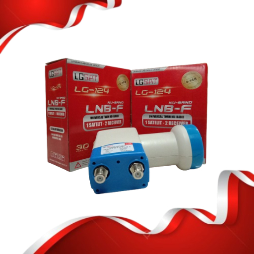 LNB Ku Band 2 Dual Output 2 Dua Keluaran Receiver Parabola