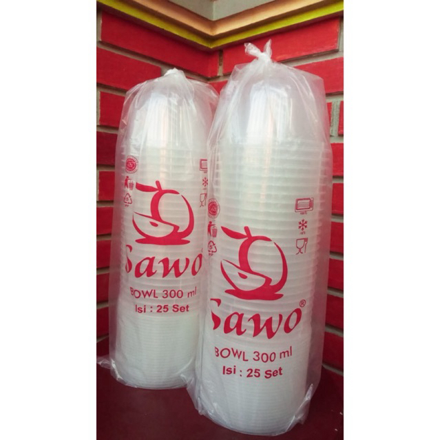 bowl + tutup plastik