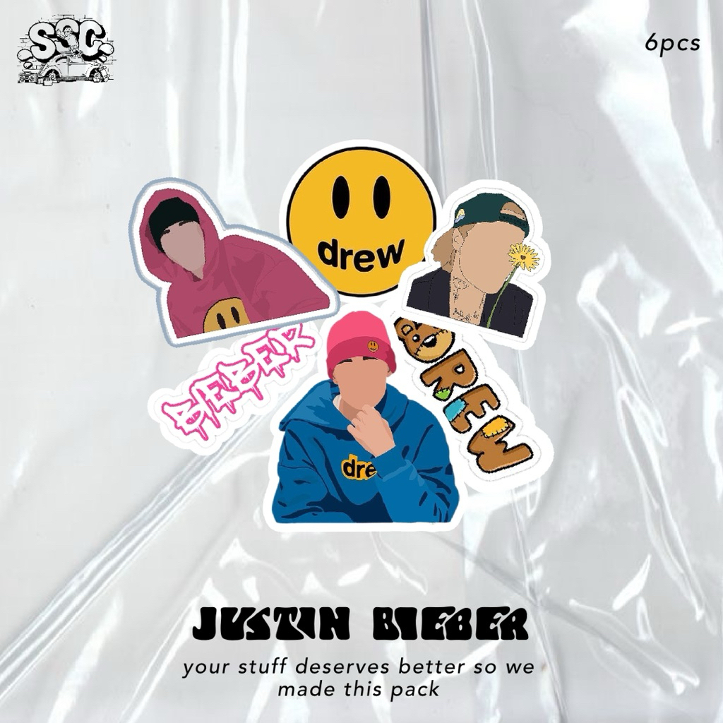 

Sticker Pack Just*n bie*ber Musik Pop Aesthetic (6pcs) | Vibes Justin