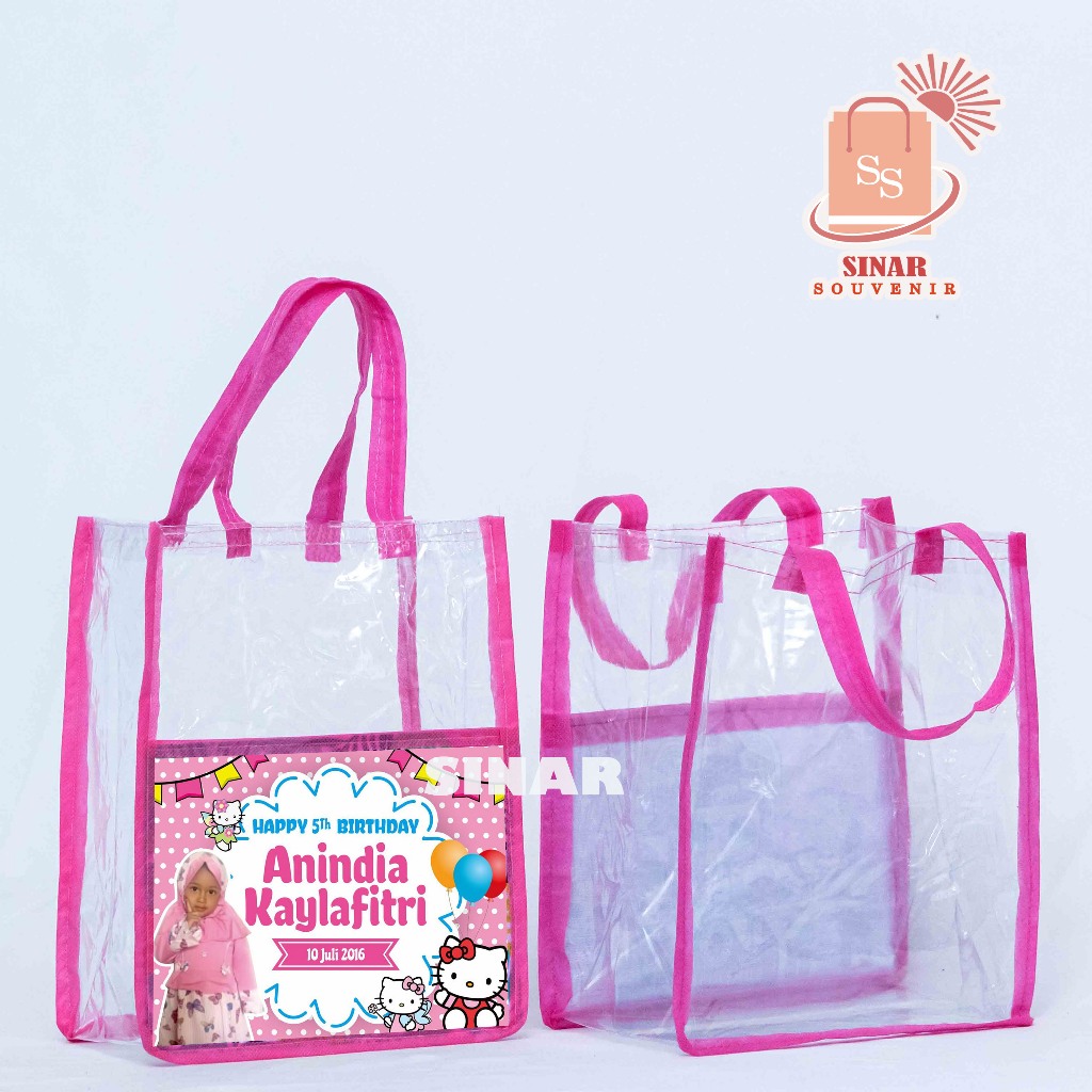 

GOODIE BAG ULTAH KANTONG KFC FULL MIKA TRANSPARANT CUSTOM UK 20X14X25