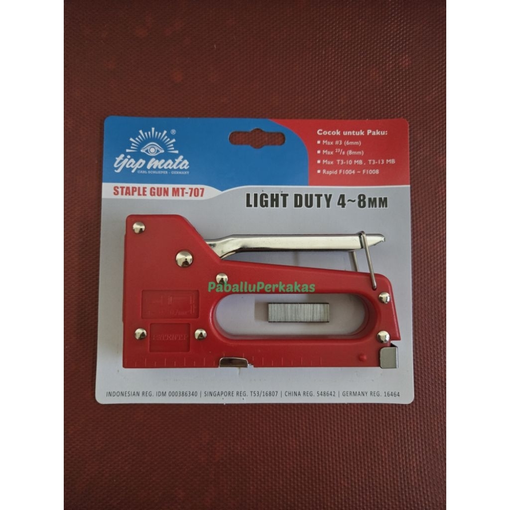 

Tjap Mata Staples Gun Light Duty 4-8 mm / Staples Steples Hekter Tembak / Stapler Tembak / Staple Gun Tacker