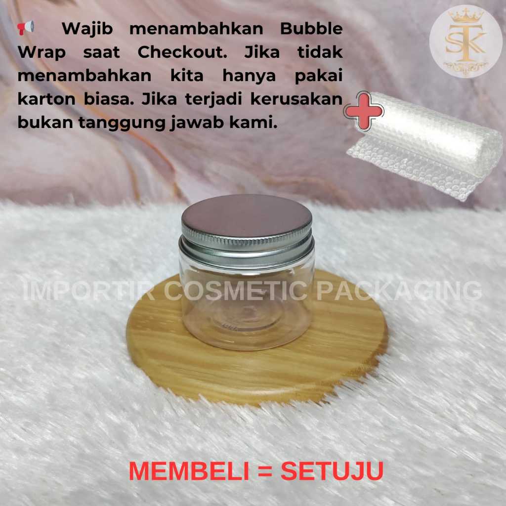 Toples Plastik Toples Mini Tutup Aluminium 50ml