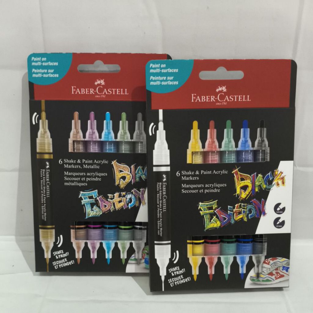

FABER CASTELL BLACK EDITION PIANT ACRILIC 6 warna / set