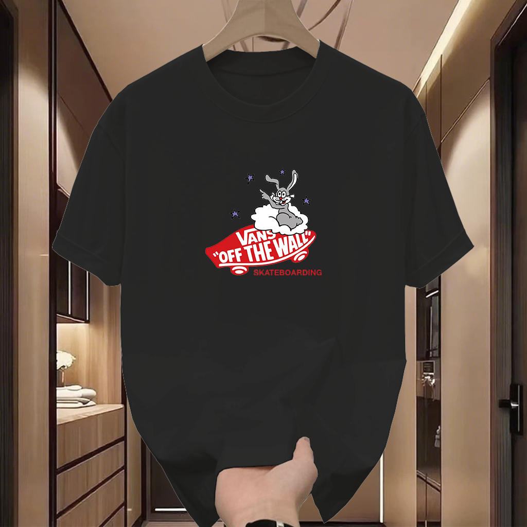 Kaos Vans Off The Wall" Skateboarding kaos hitam kaos putih Distro Cotton Combed Ukuran Jumbo Size 5