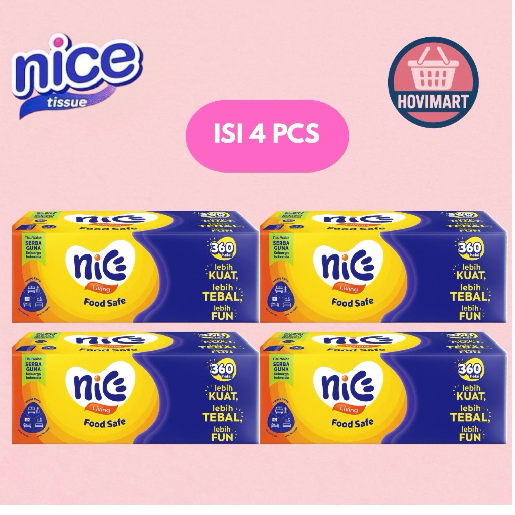 [PAKET 4 PCS] Tisu Tissue Nice / Tisu Wajah Nice/ Tisu Facial Nice Murah Promo