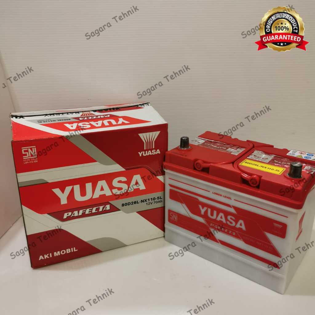 AKI BASAH YUASA 80D26L 70 Ah 12V TOYOTA INNOVA DIESEL FORTUNER LC PRADO LAND CRUISER ELGRAND BIANTE 