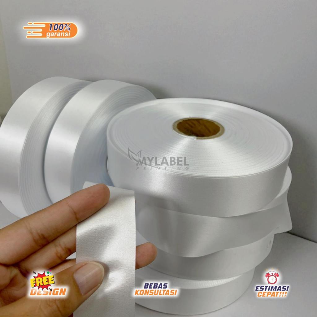 LABEL POLOS / LABEL SATIN POLOS / LABEL TANPA CETAK / LABEL MERK POLOS / LABEL WASHING/LABEL CUSTOM