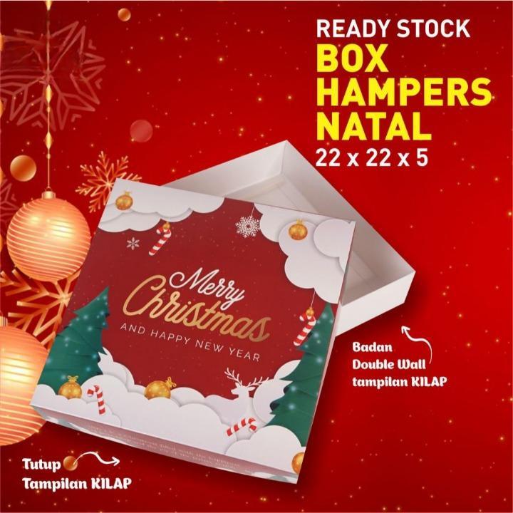 

Cake Box Roti Hampers Natal Kotak Kue Bolu Lapis Legit Merry Christmas Ukuran 22x22x5 cm