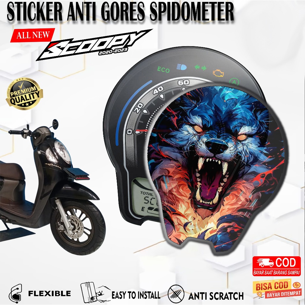 STICKER PELINDUNG SPEEDOMETER SCOOPY PRESTIGE - STICKER ANTI GORES SPEEDOMETER SCOOPY PRESTIGE ANIME