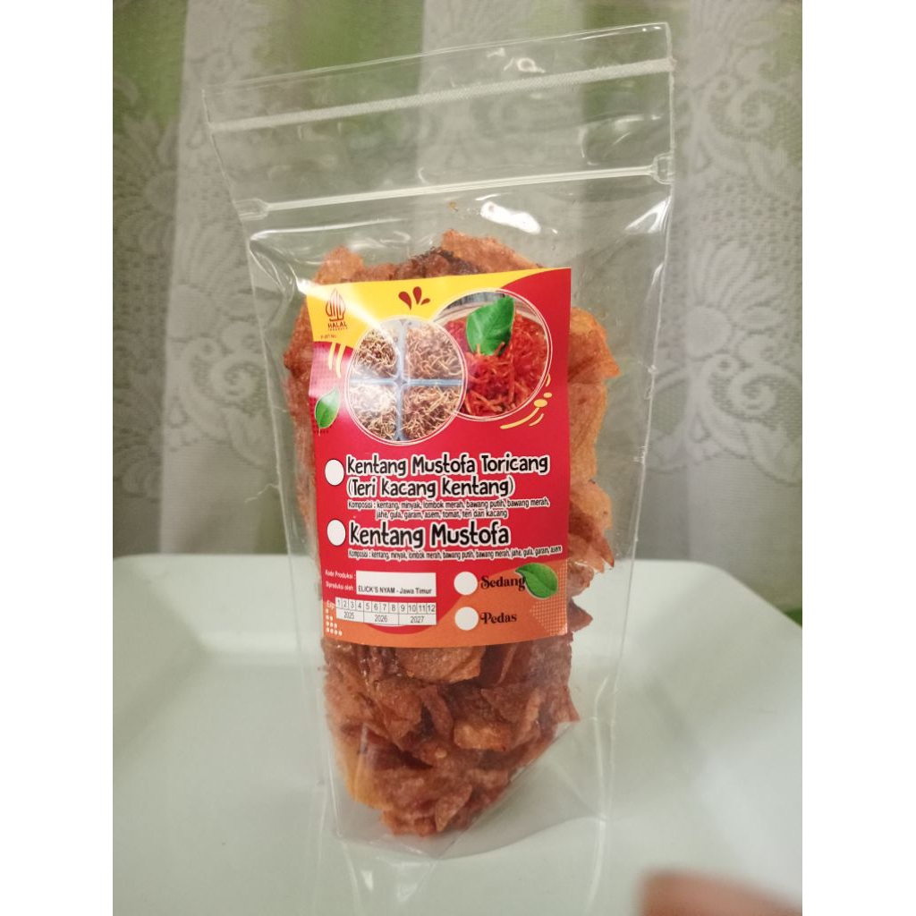 

[READY] KENTANG MUSTOFA KERIPIK BALADO PEDAS MANIS grosir