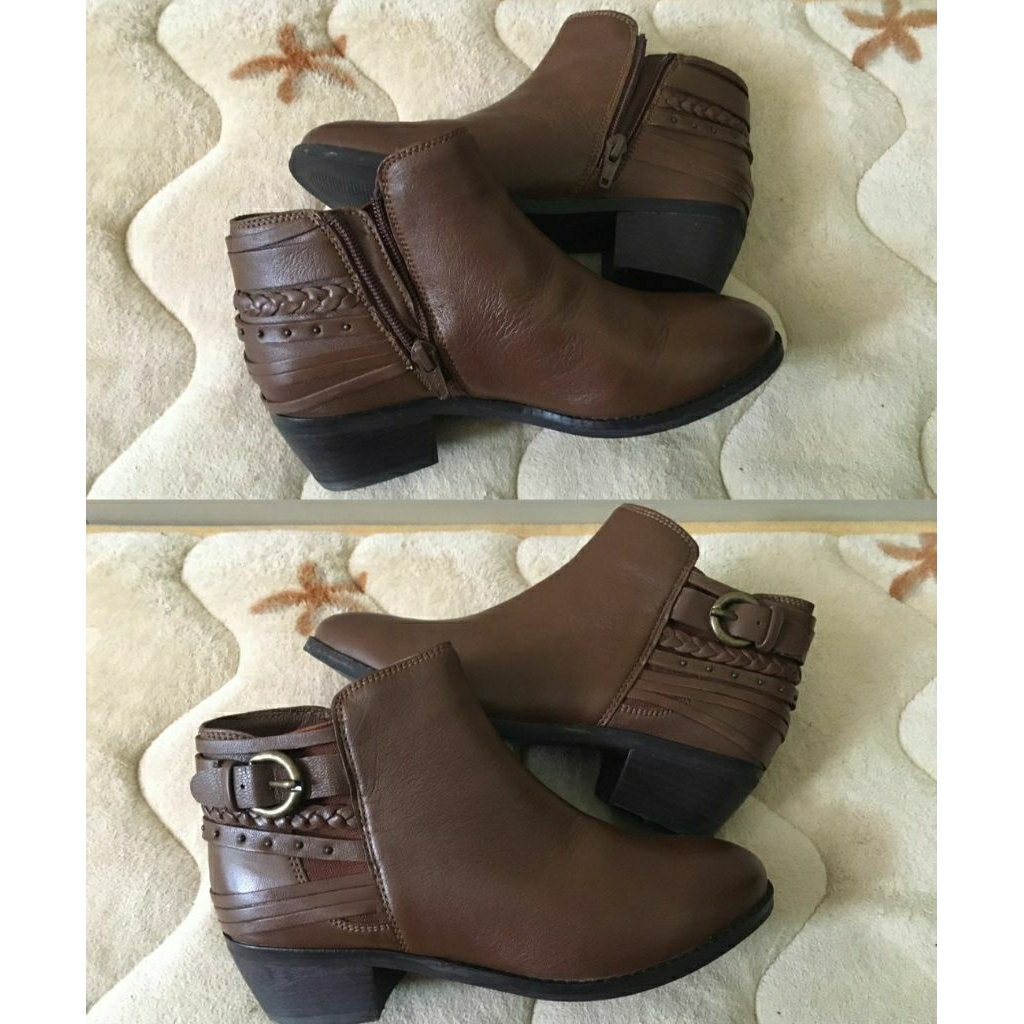 Hush Puppies Sepatu Boots Wanita RocklynBuckle Brown