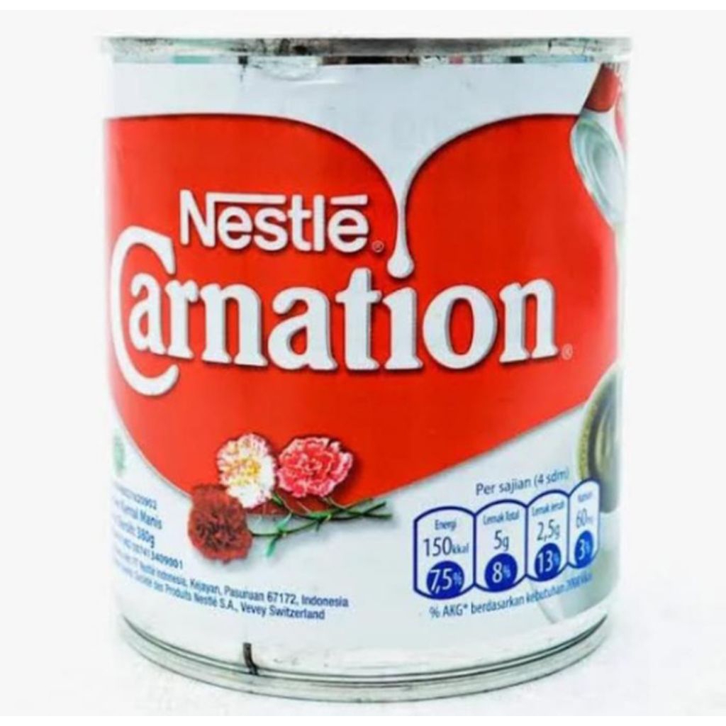 

susu carnation krimer kental manis kemasan kaleng 370 gram