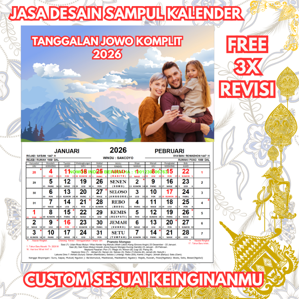 

JASA DESAIN SAMPUL KALENDER ADAT JOWO