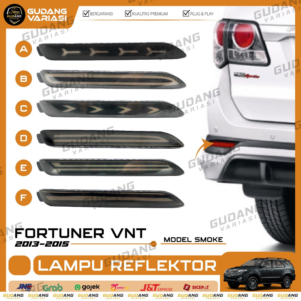 Lampu Reflektor Fortuner VNT 2013-2015 Model Smoke