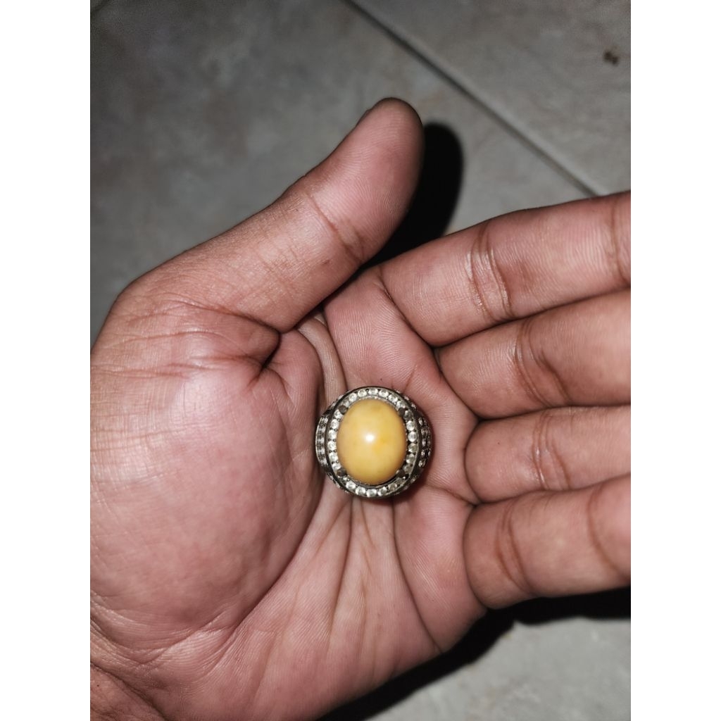 batu cincin kuno bkmbngjhr iketan perak peninggalan mbah