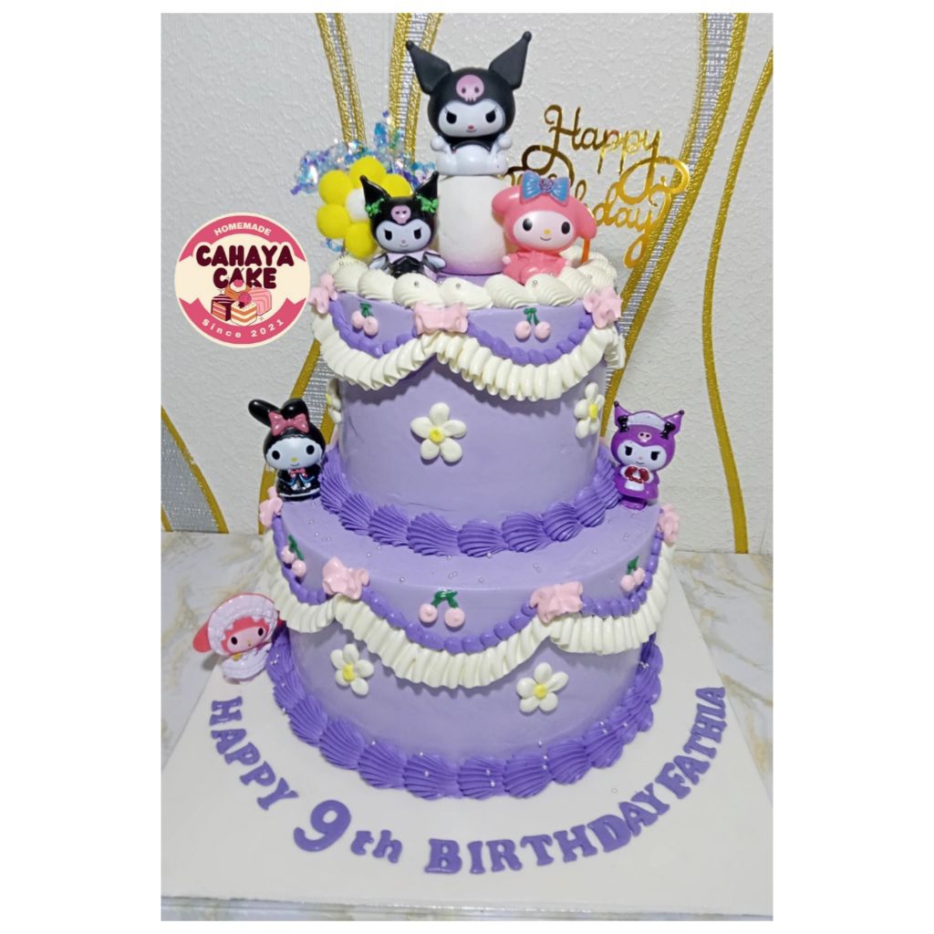 

Kue Ulang Tahun Kuromi Tingkat/ Kuromi Cake Custom