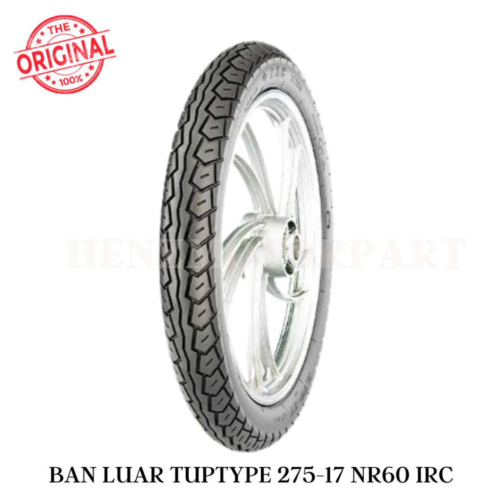 BAN LUAR IRC NR60 275-17 BAN LUAR IRC 275 RING 17 NR60 TUBETYPE TUBE TYPE ORIGINAL 100%