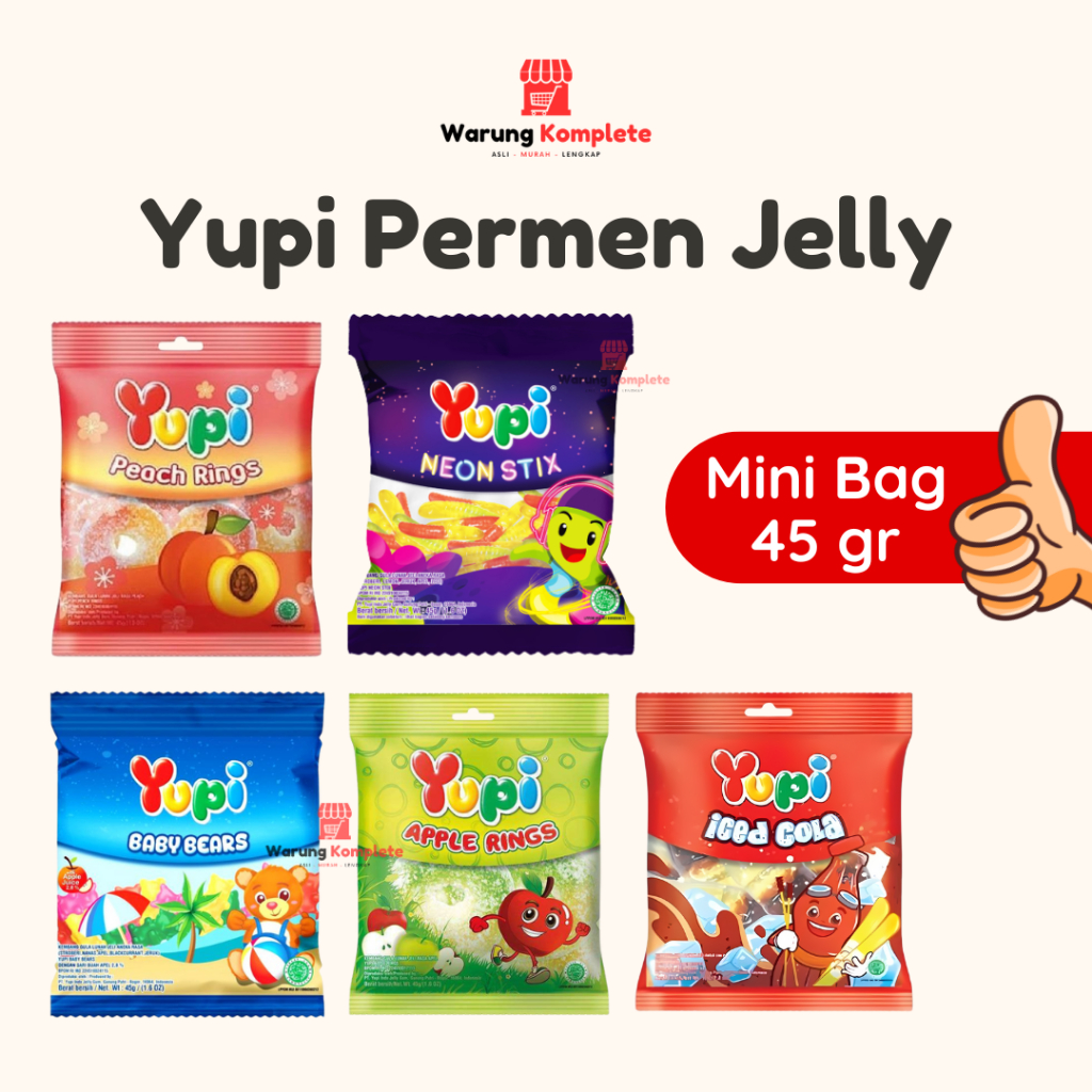 

Exp 2027 YUPI PERMEN JELLY MINI BAG 45gr / Permen Jelly 1 Pcs