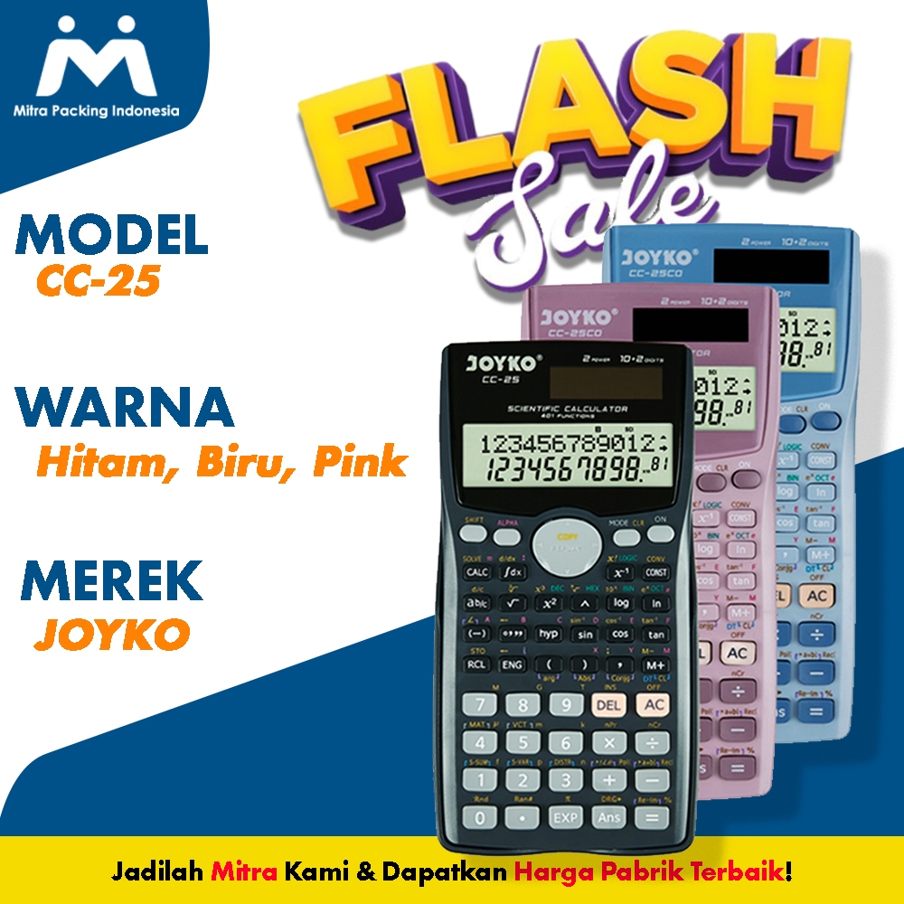 

Calculator Kalkulator Joyko CC-25 Scientific 401 Functions MITRA PACKING INDONESIA