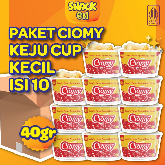 

Paket Ciomy Cuanki Ayam Keju Pedas Cup Kecil isi 10