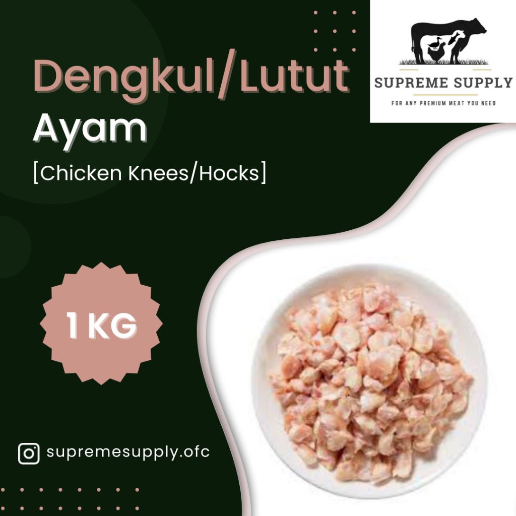 

PREMIUM Dengkul/Lutut Ayam 1 kg | Fresh Halal Organic Chicken Knees Hocks Segar Frozen