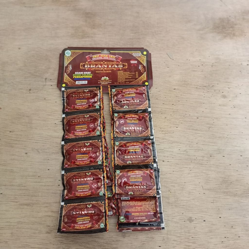 

jamu tradisional Brantas obat asam urat isi 20 sachet