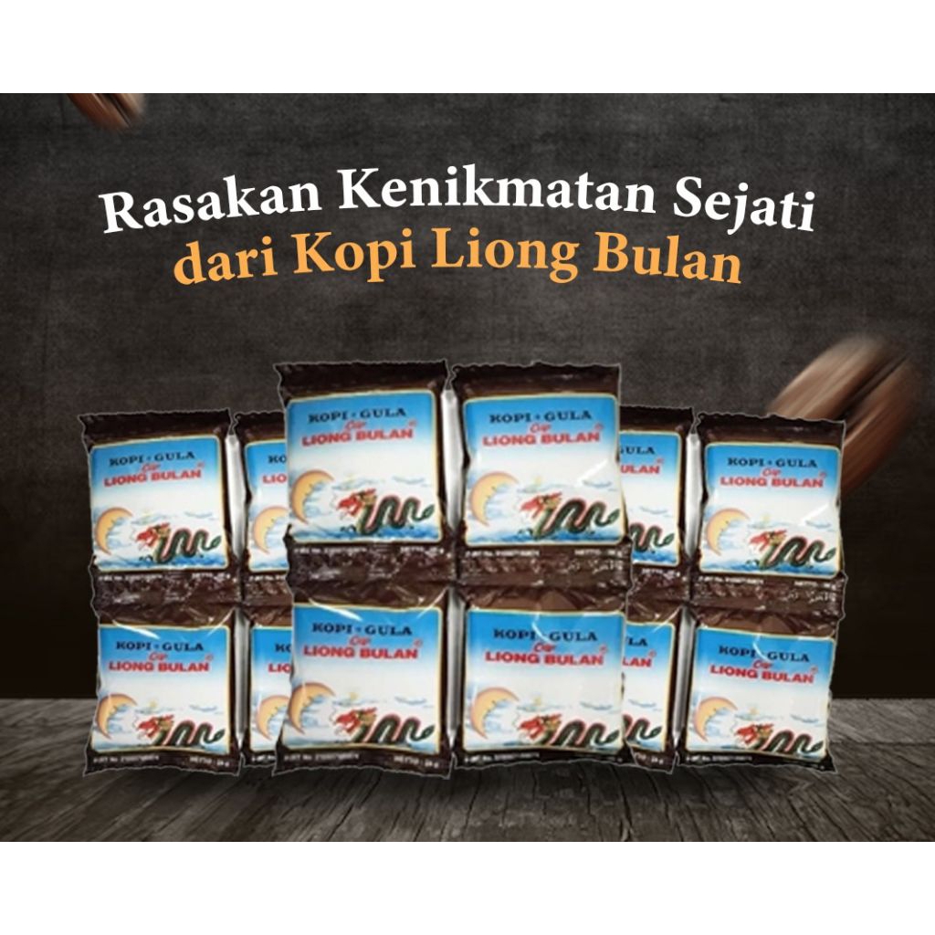 

kopi liong bulan plus gula 28g isi 20pcs