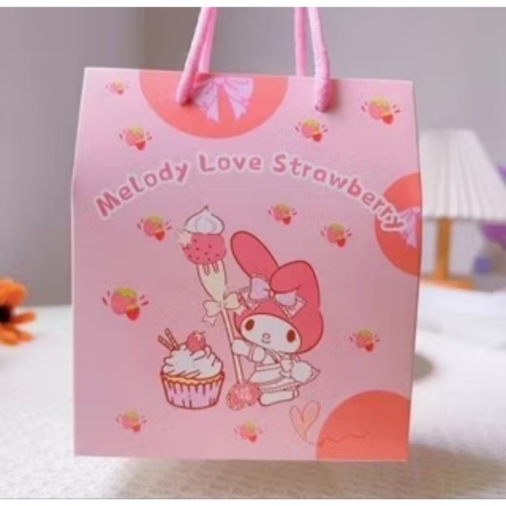 PAPER BAG MELODY MODERN  PAPER BAG PINK LUCU MENGGEMASKAN PAPER BAG ANAK ULANG TAHUN PAPER BAG MELOD