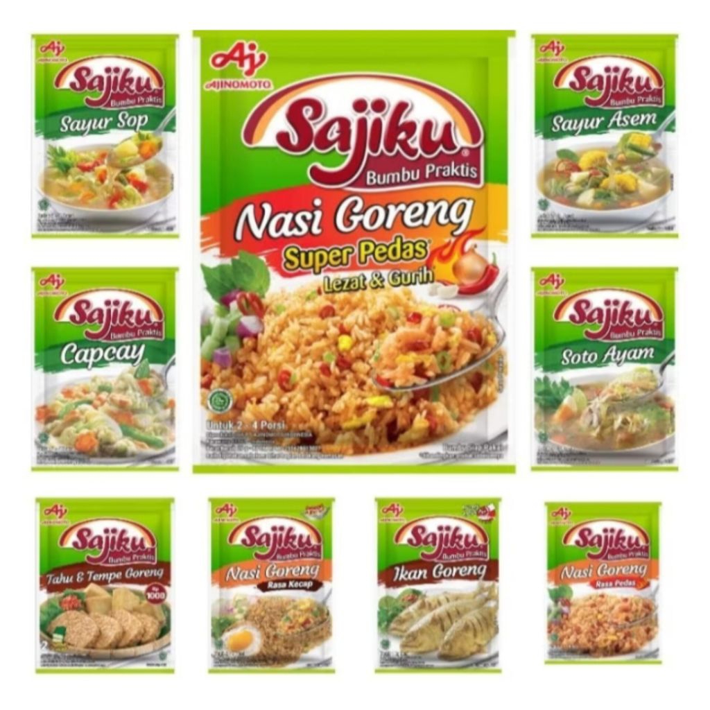 

SAJIKU Bumbu Praktis Ikan/ Tempe/ Nasi Goreng/ Soto/ Capcay/ All Vrian