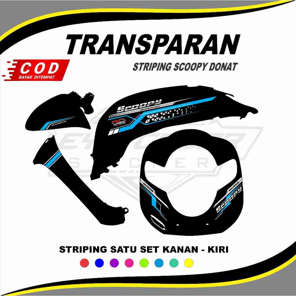 Striping Variasi 003 TRANSPARAN UV SCOOPY 2017 Lis STRIPING TRANSPARAN SCOOPY