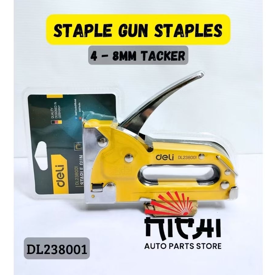 

STAPLE GUN STAPLER STAPLES TEMBAK 4-8MM DELI DL238001