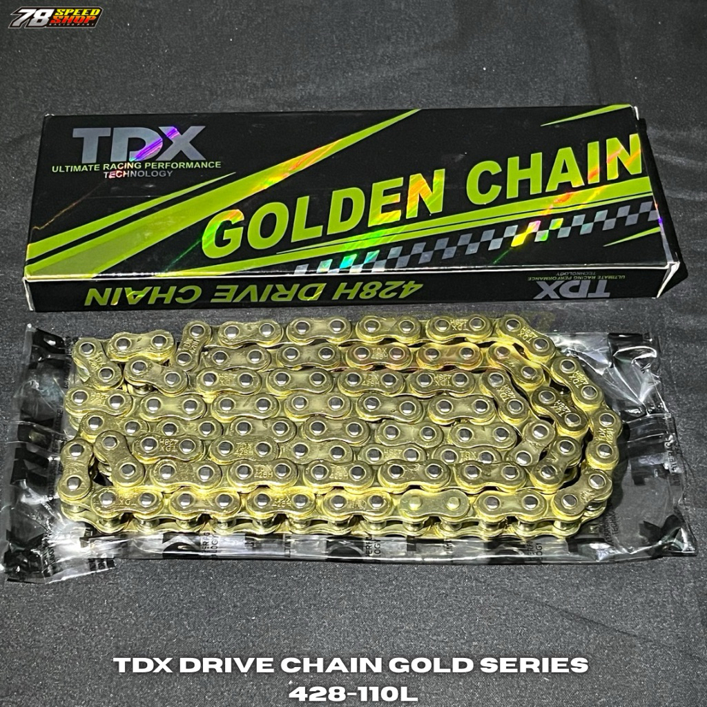 TDX RACING Rantai Rante Gold 428 110L 428 130L 428 140L Rante Motor Gold Rantai Motor Gold Series