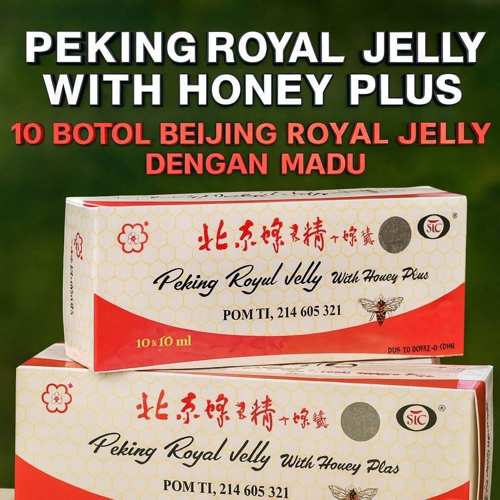 

PEKING ROYAL JELLY WITH HONEY PLUS 10BOTOL BEIJING ROYAL JELLY DENGAN MADU...