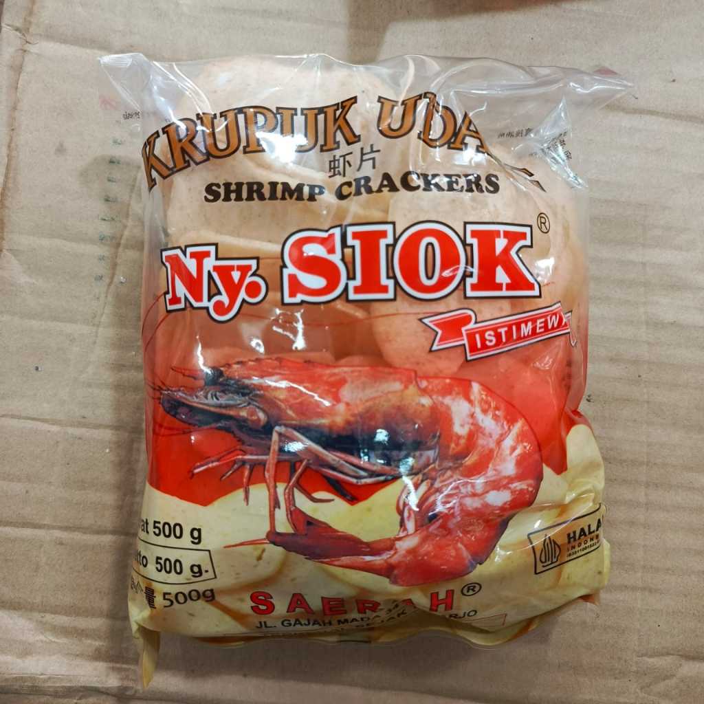 

Ny.Siok Oval /krupuk udang oval 500gram