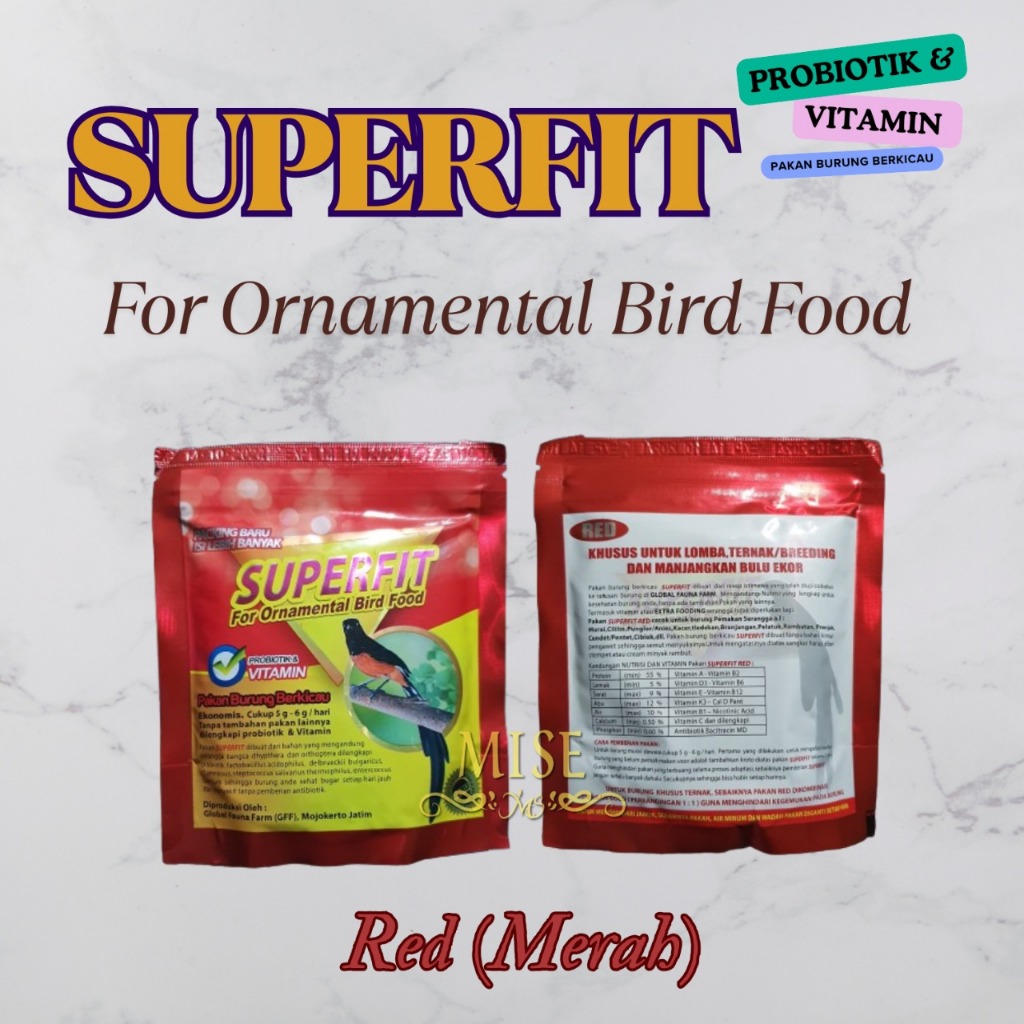 Pureblies_ Superfit Red Merah - Gold Emas Original Voer Pur Pakan Burung Gacor