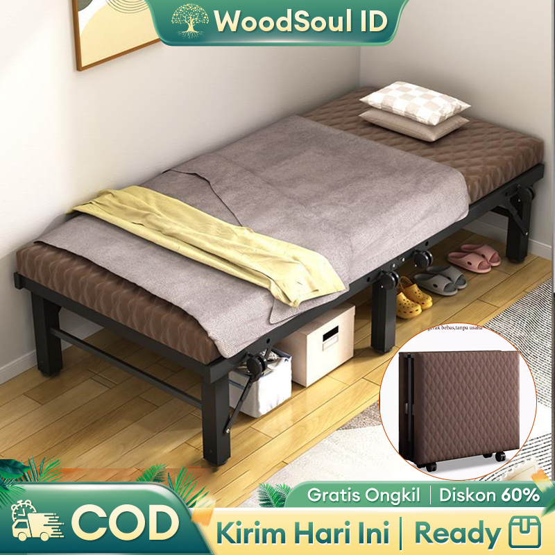 Tempat Tidur Lipat Besi Portable Ranjang Lipat Folding Bed Velbed Ranjang Lipat Sofa Santai
