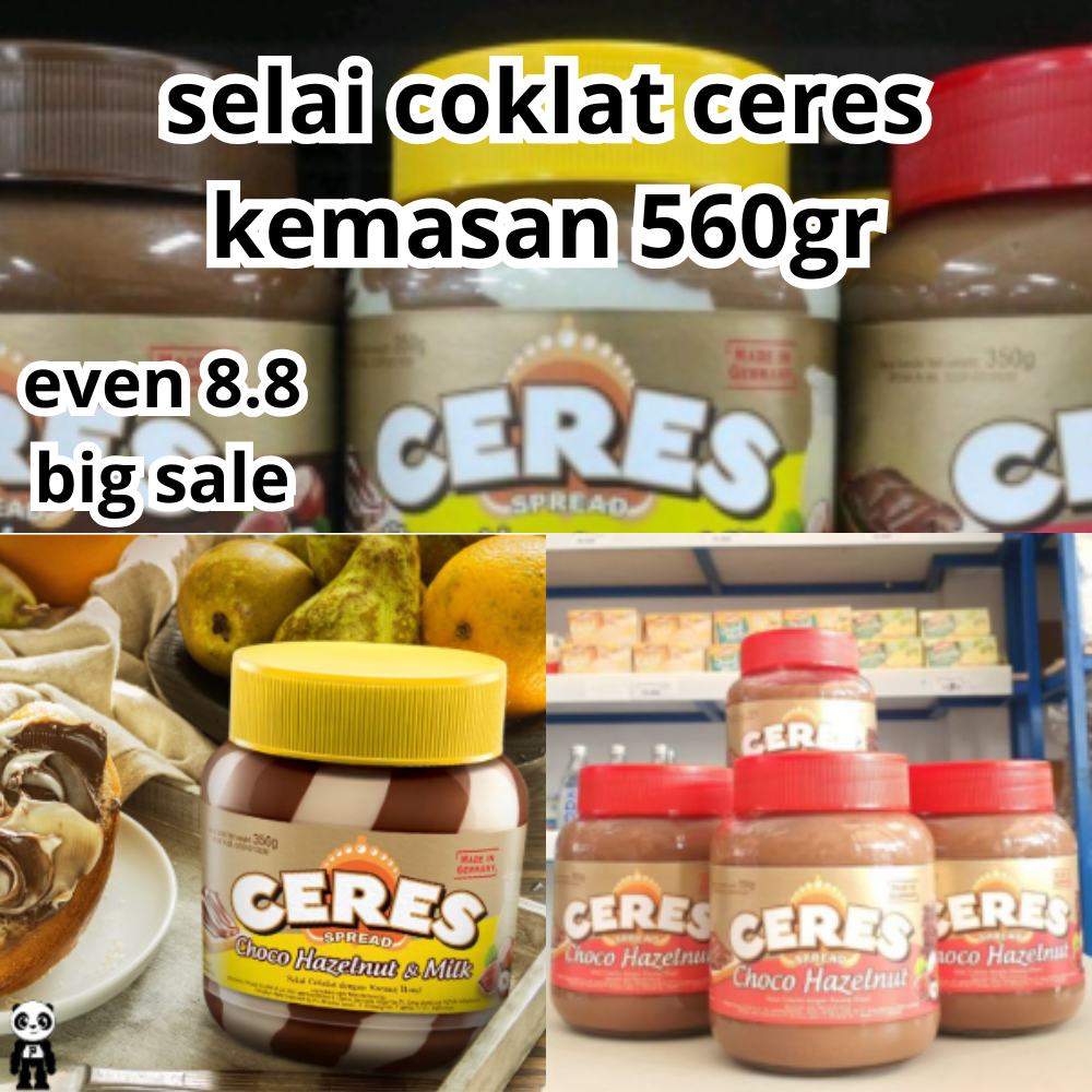 

selai coklat ceres (rijek kemasan) SPREAD choco hazelnut & milk //double hazelnut 560gr