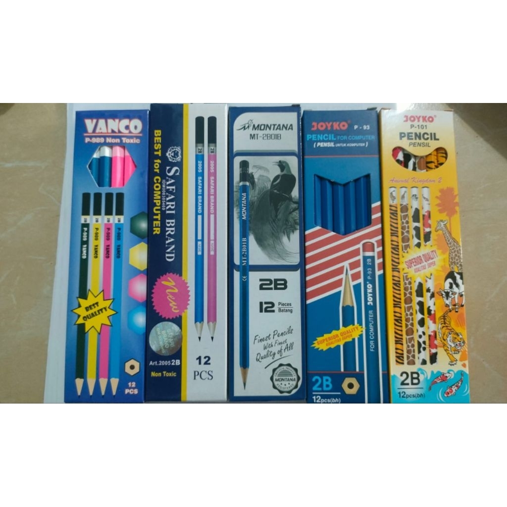 

(80gr) 1pak pensil kayu 2B