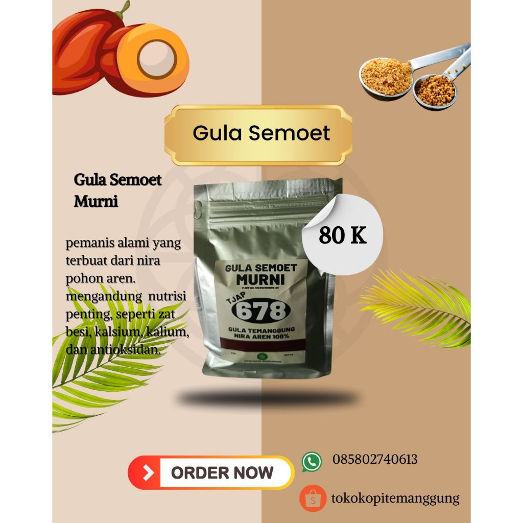 

Gula semoet Murni / Palm Sugar kemasan 1 kg