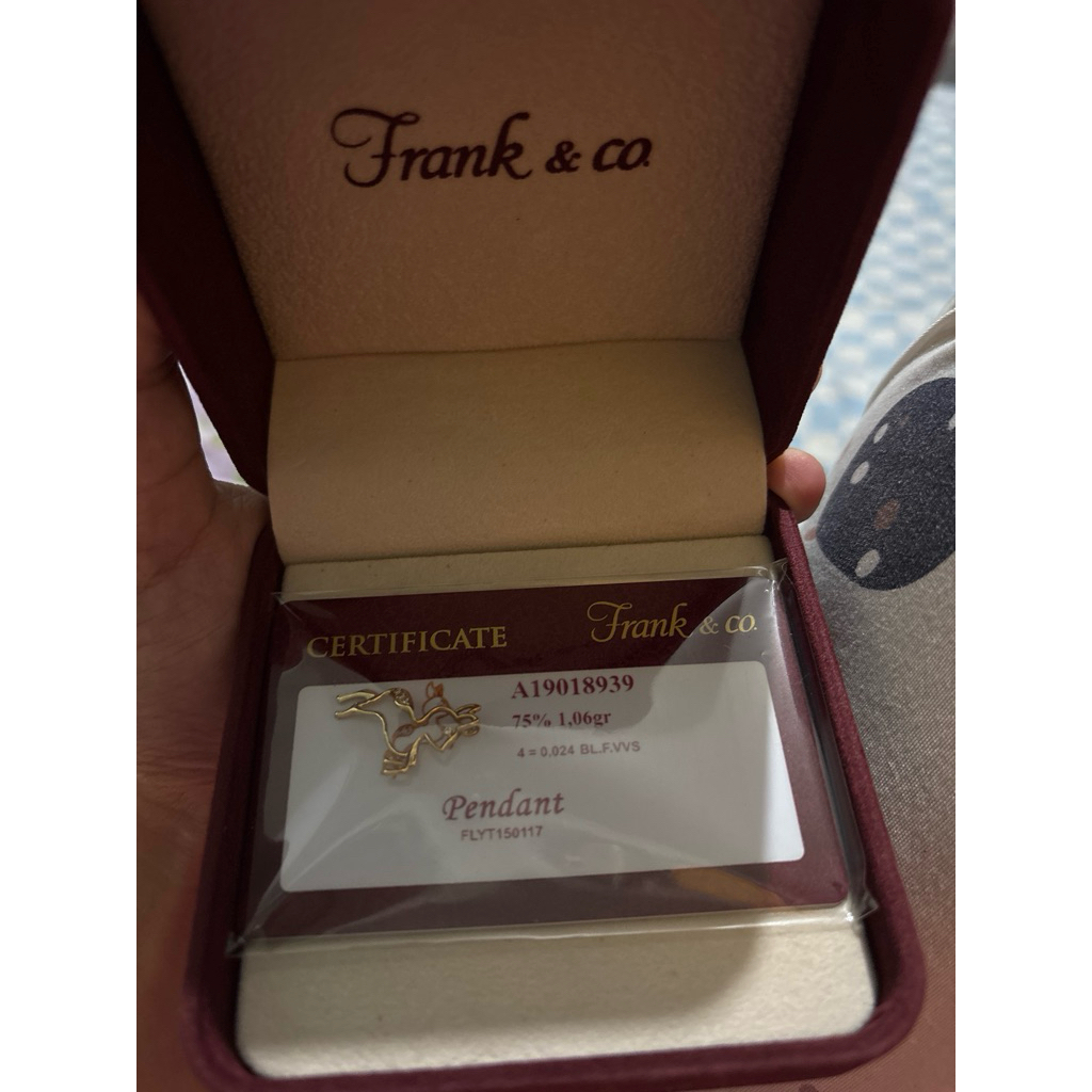Liontin Emas Berlian Frank n co bby deer