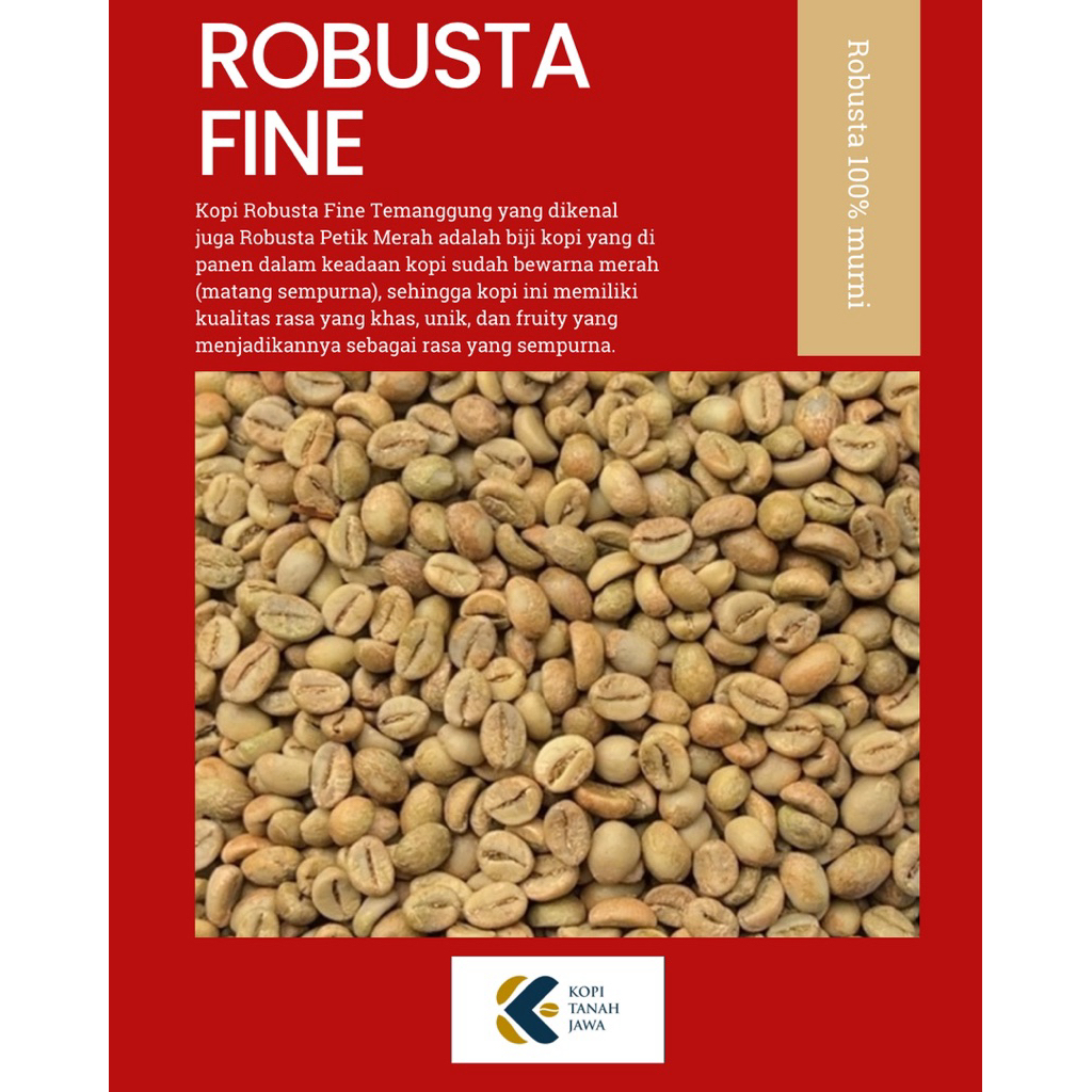 

[Biji Kopi] Gren Bean Robusta Fine/Petik Merah G1 Temanggung