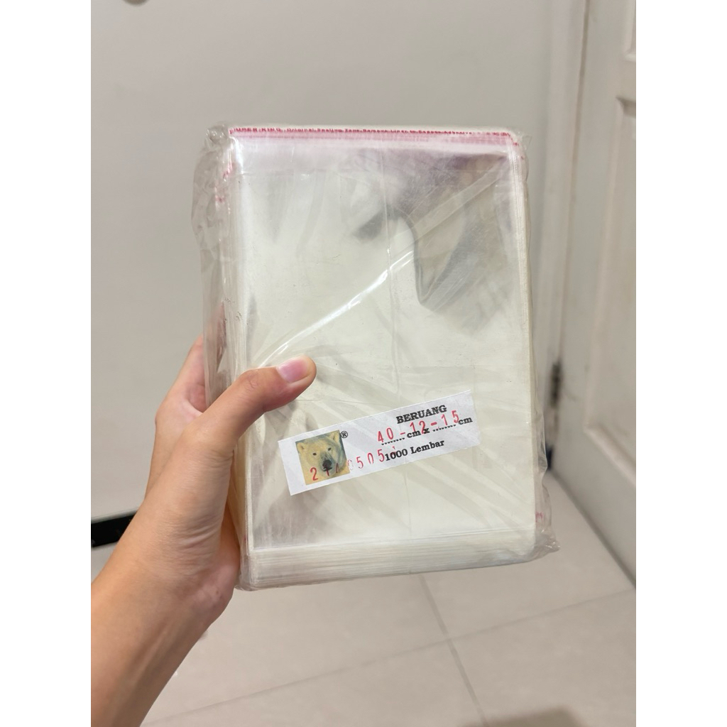

(Isi 50) Plastik OPP 12x15+3 cm Merk Beruang