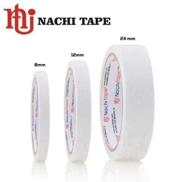

Double Tape Nachi Dua Sisi 10 Yard | Isolasi Double Tape 12 mm / 24 mm / 48 mm – Lengket & Kuat