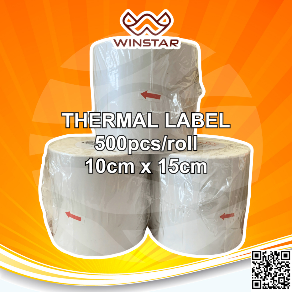 

Sticker Thermal Resi 10x15CM WInstar / Stiker Label Barcode ISI 500 Waterproof - PER ROLL