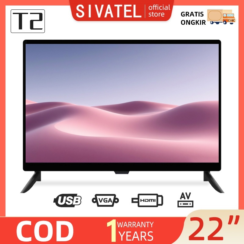 Sivatel LED Monitor 19/21/22 inch layar komputer Gaming Monitor-USB-HDMI-VGA