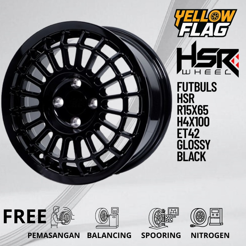 VELG MOBIL RING 15 LUBANG 4 YARIS VIOS AVEGA MAZDA2 RIO HSR FUTBULS R15 LEBAR 6,5 PCD 4X100 ET42
