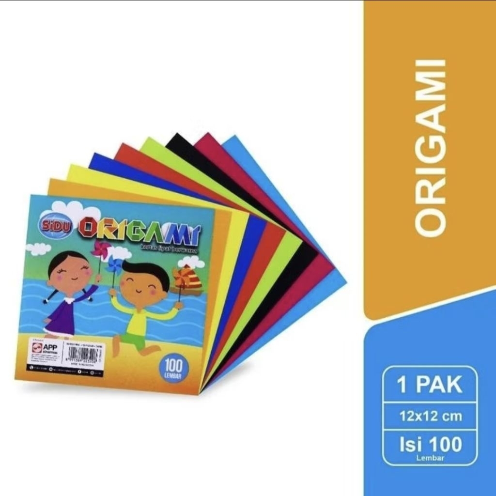 

Sidu Origami 12 x 12 cm (100 lembar) / kertas lipat sidu 1 sisi