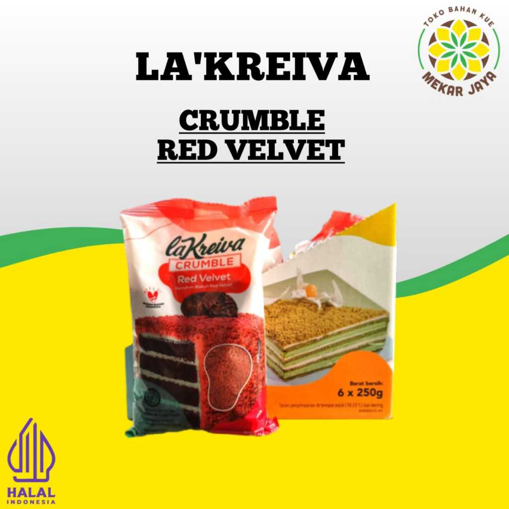 

[250gr] La Kreiva Crumble Red Velvet Kemasan 250g / Kualitas Baik