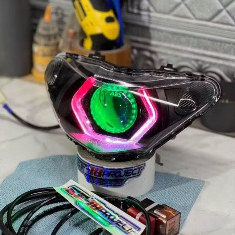 Headlemp Biled AES Kustom - Yamaha Mio Smile | Shroud BMW, Taichi